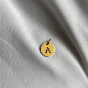 Gold Initial 'A' Pendant